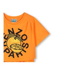 Robe en imprimé - Orange