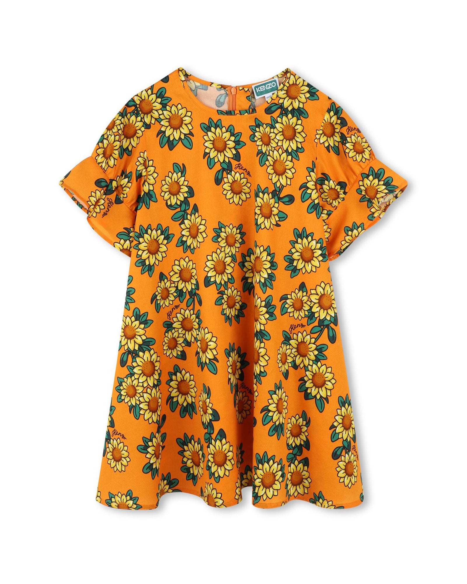 Robe à volants - Orange