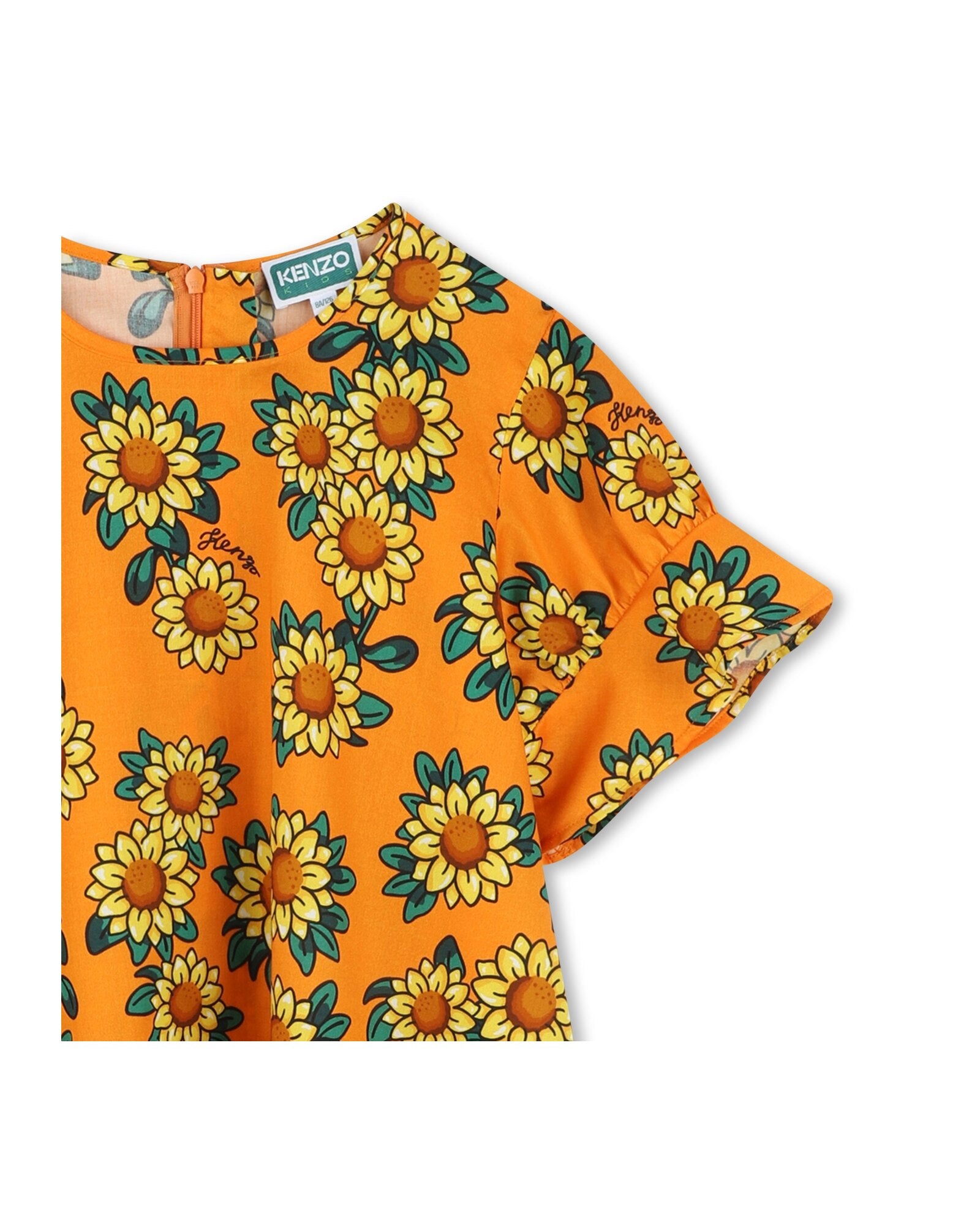 Robe à volants - Orange