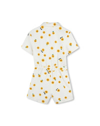 Combi-short en sergé - Offwhite