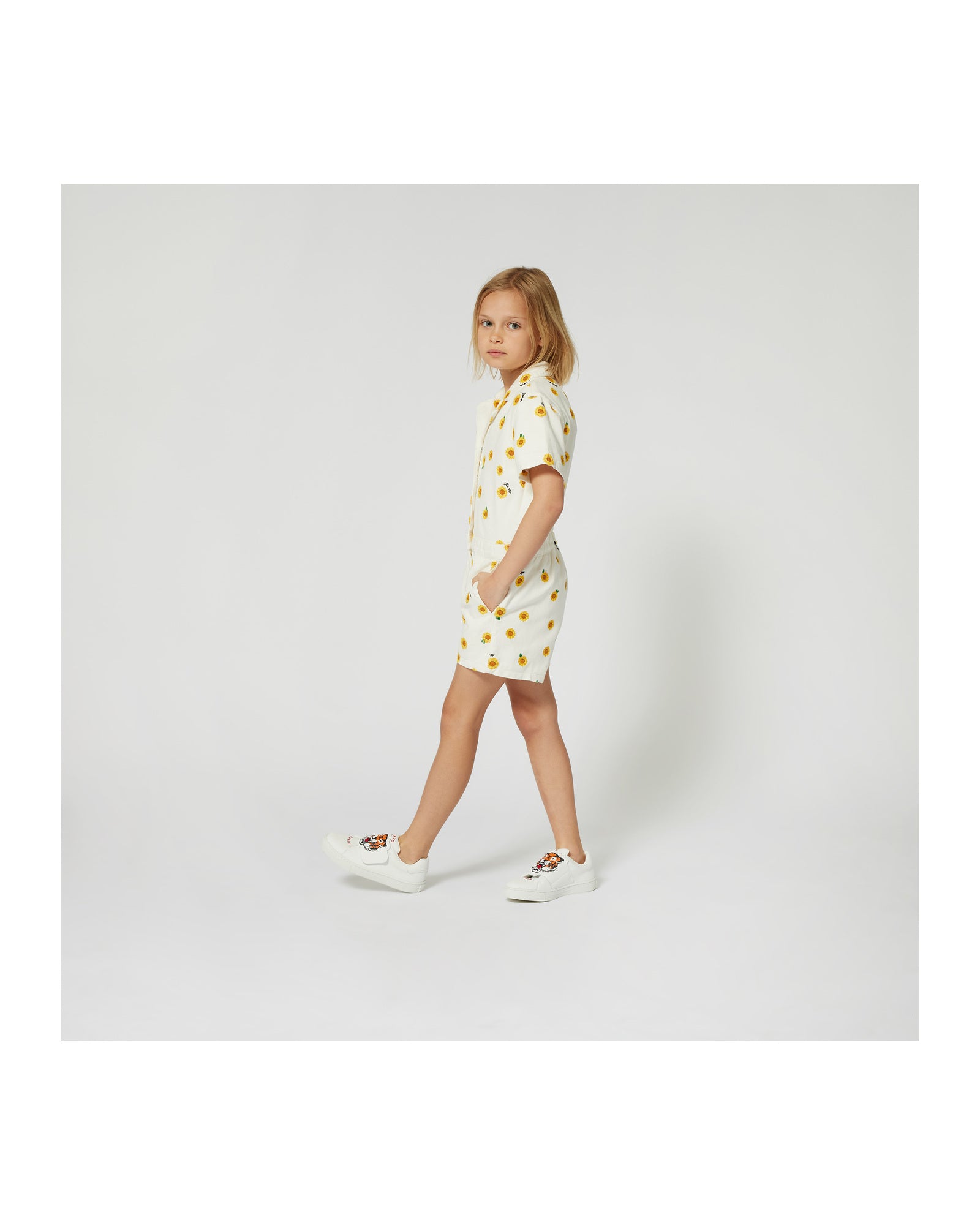 Combi-short en sergé - Offwhite