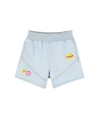 Short à taille haute en denim - Bleach Pouss