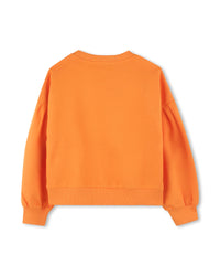 Sweatshirt avec broderie - Orange