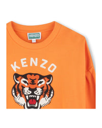 Sweatshirt avec broderie - Orange
