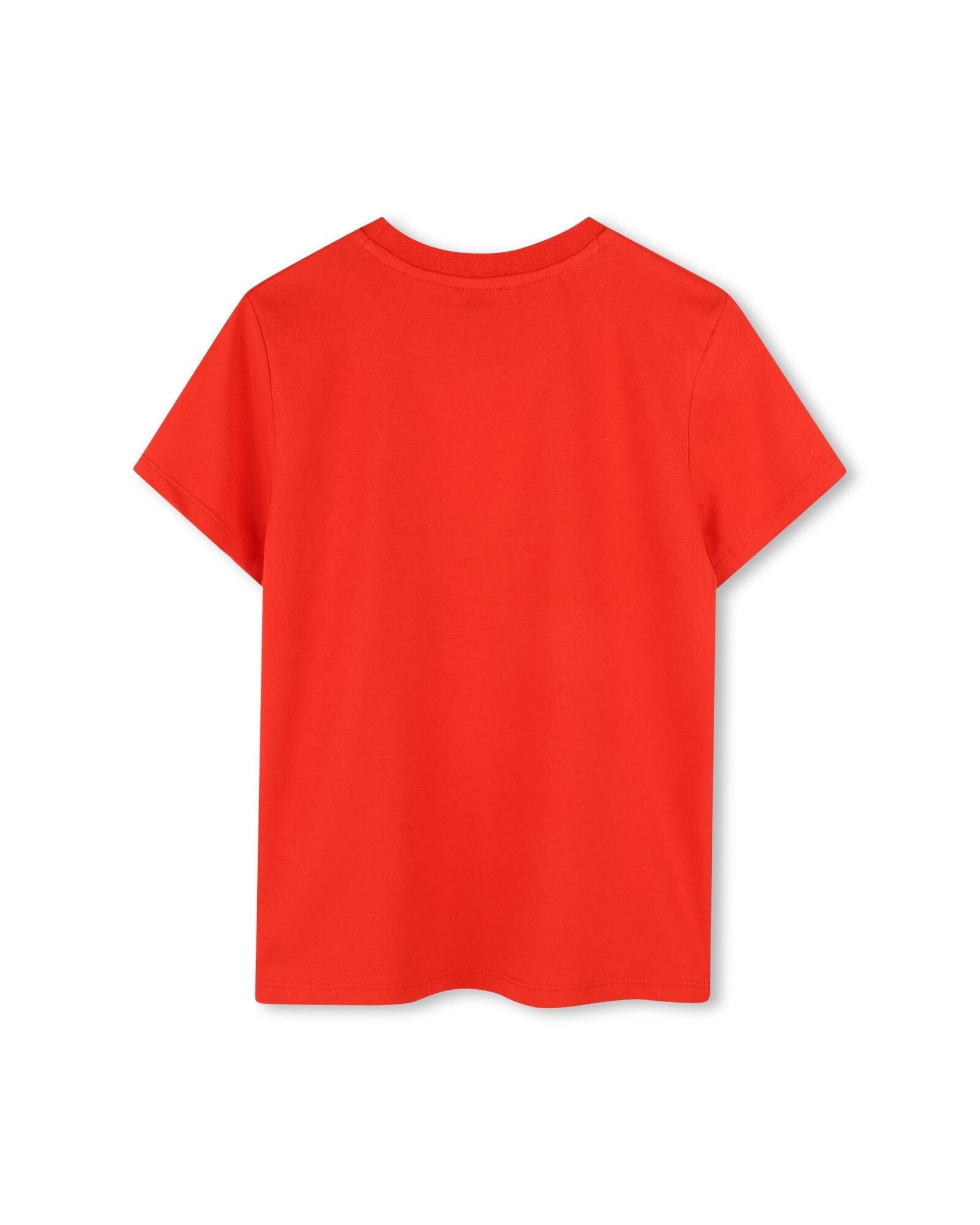 Cotton T-shirt with logo print - Rouge Vif