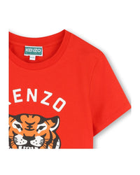 Cotton T-shirt with logo print - Rouge Vif