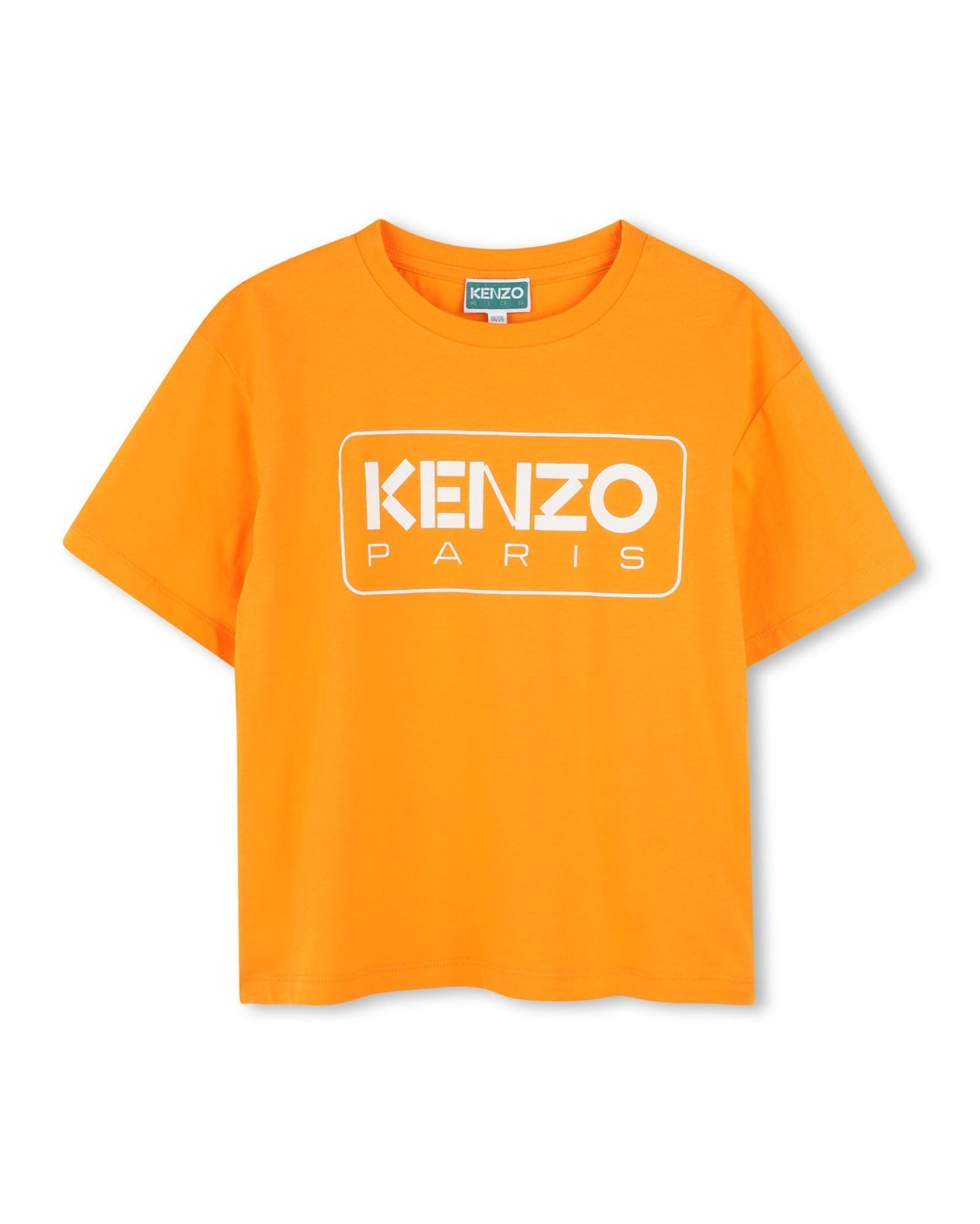 Cotton T-shirt with logo print - Orange