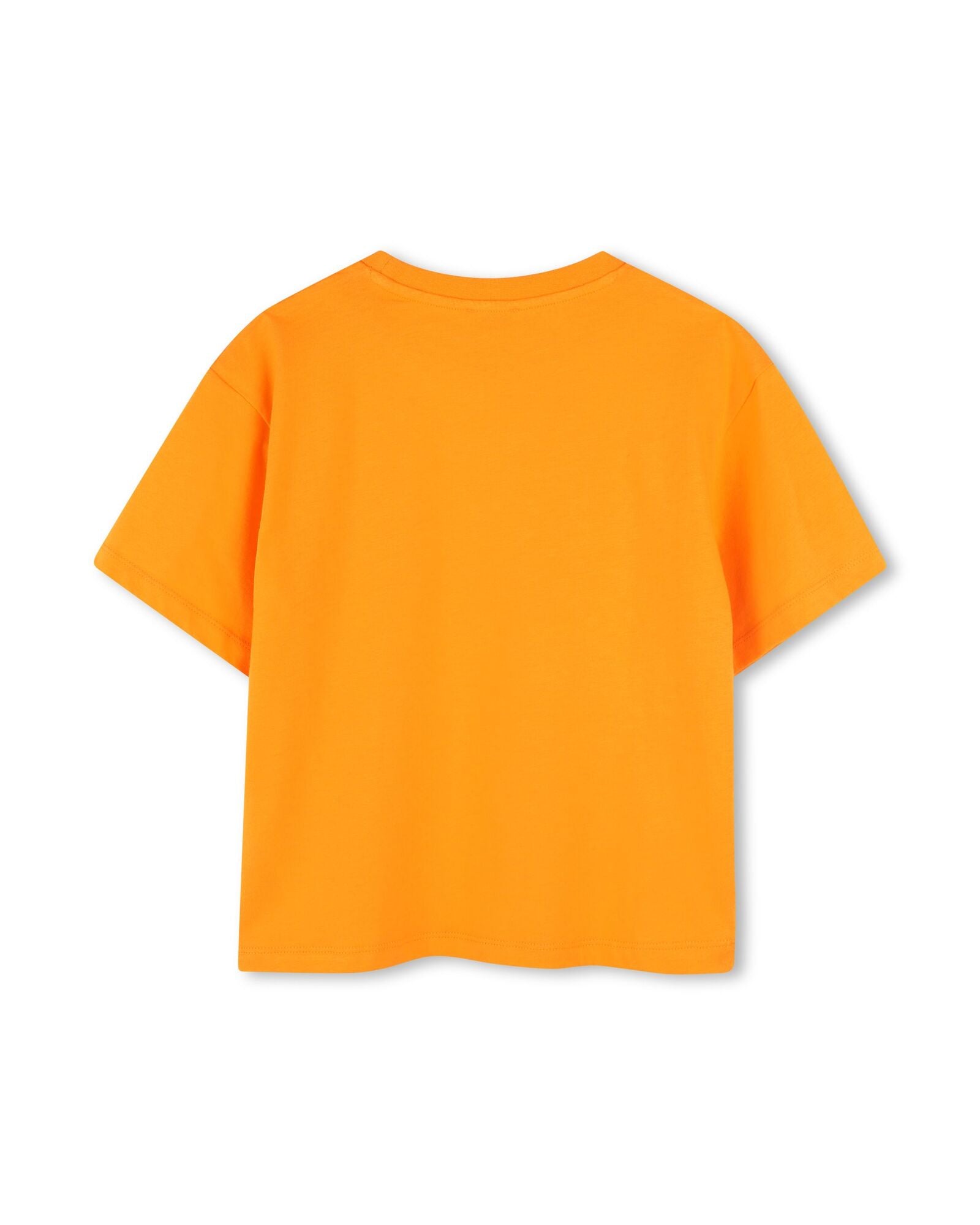 Cotton T-shirt with logo print - Orange