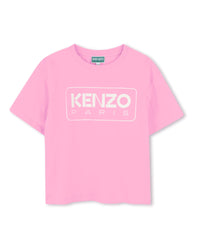 T-shirt à imprimé siglé en coton - Rose Friandi
