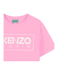 T-shirt à imprimé siglé en coton - Rose Friandi