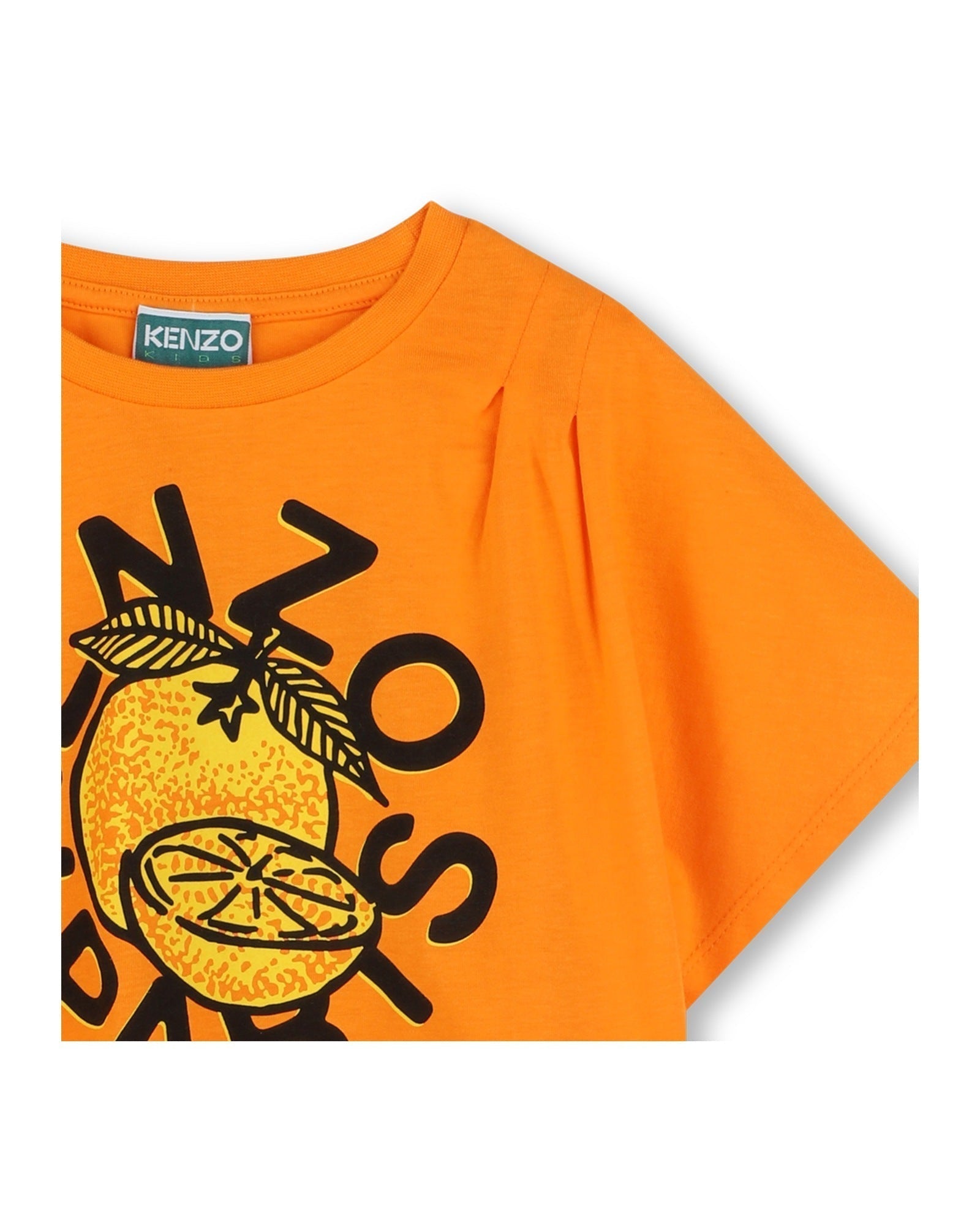 T-shirt à imprimé siglé en coton - Orange