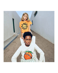 T-shirt en imprimé siglé - Orange