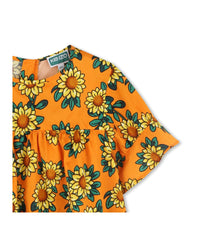 Blouse à volants - Orange