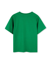 T-shirt with cotton embroidery - Loden
