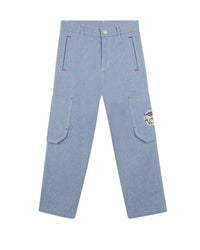 Pantalon avec illustration en coton - Chambray