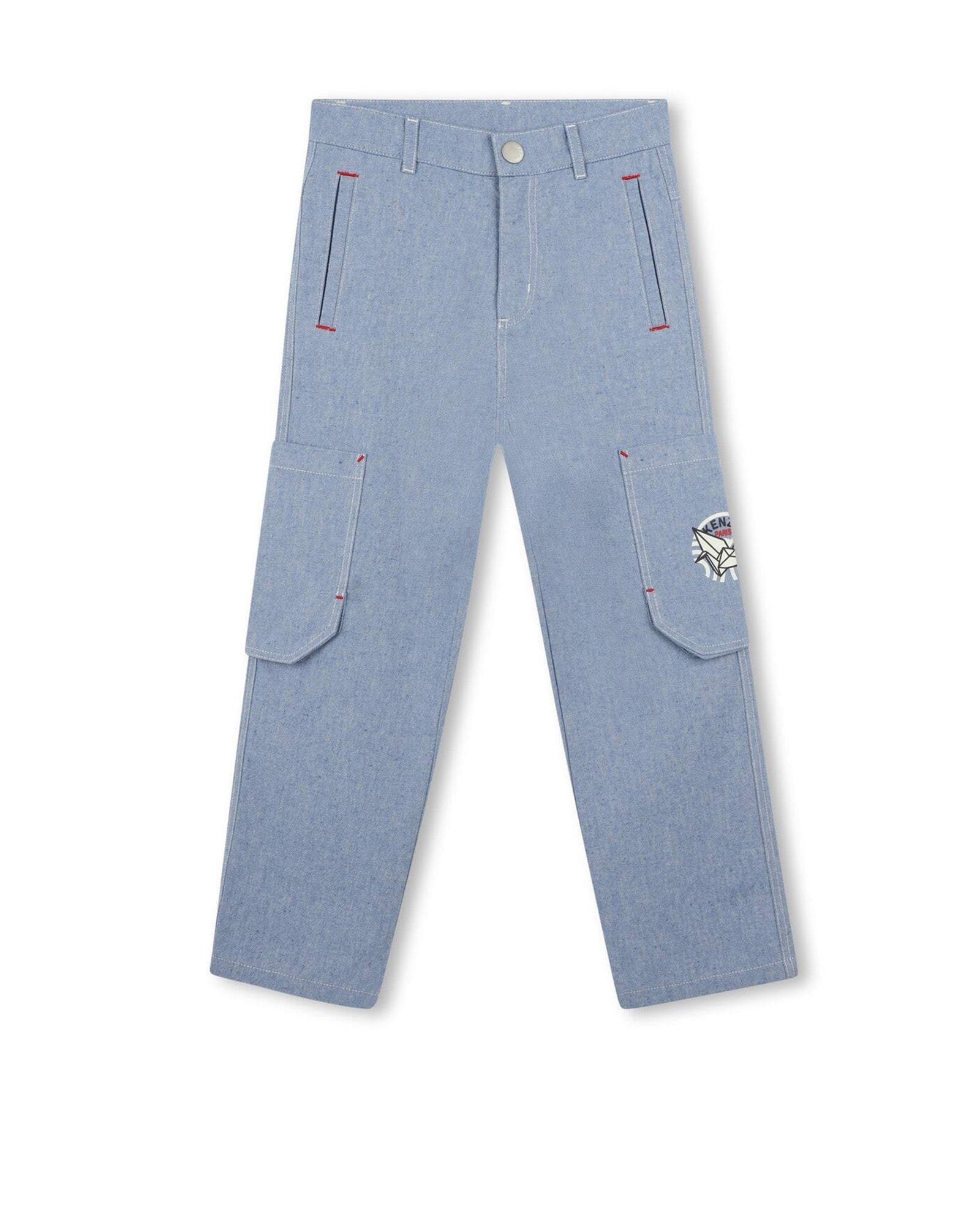 Trousers with illustration - Chambray