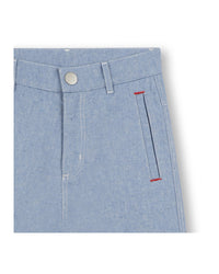 Trousers with illustration - Chambray