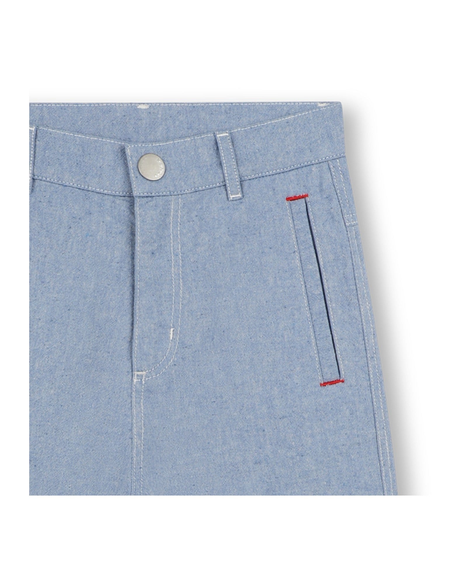 Trousers with illustration - Chambray