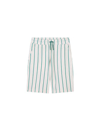 Elasticated cotton Bermuda shorts - Loden
