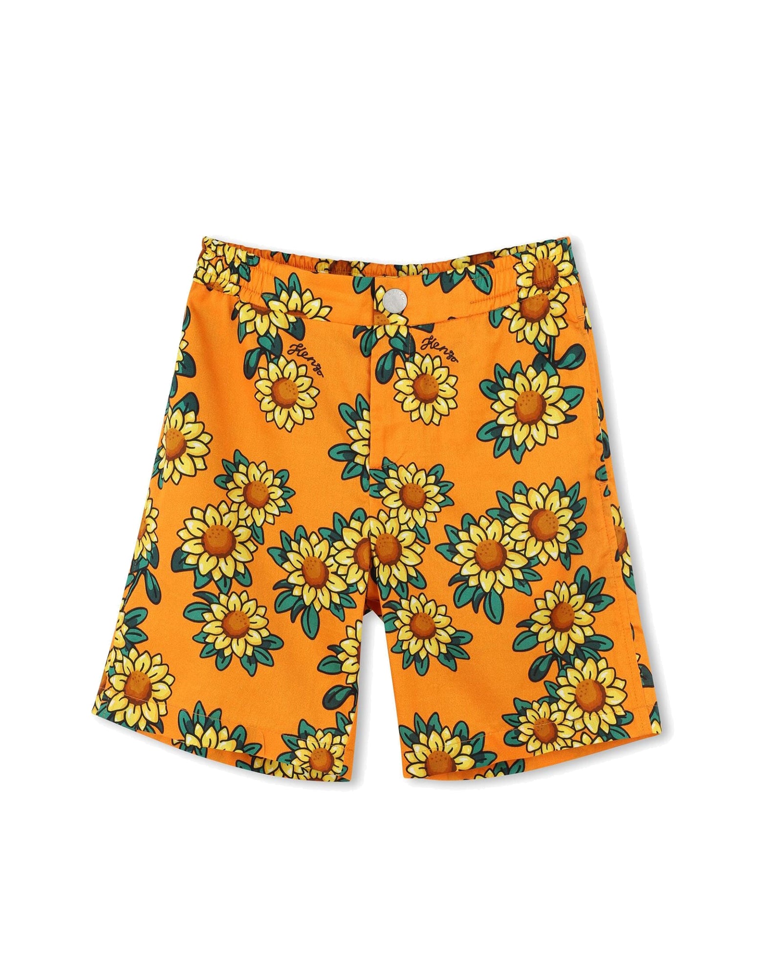 Bermuda à taille élastiquée - Orange