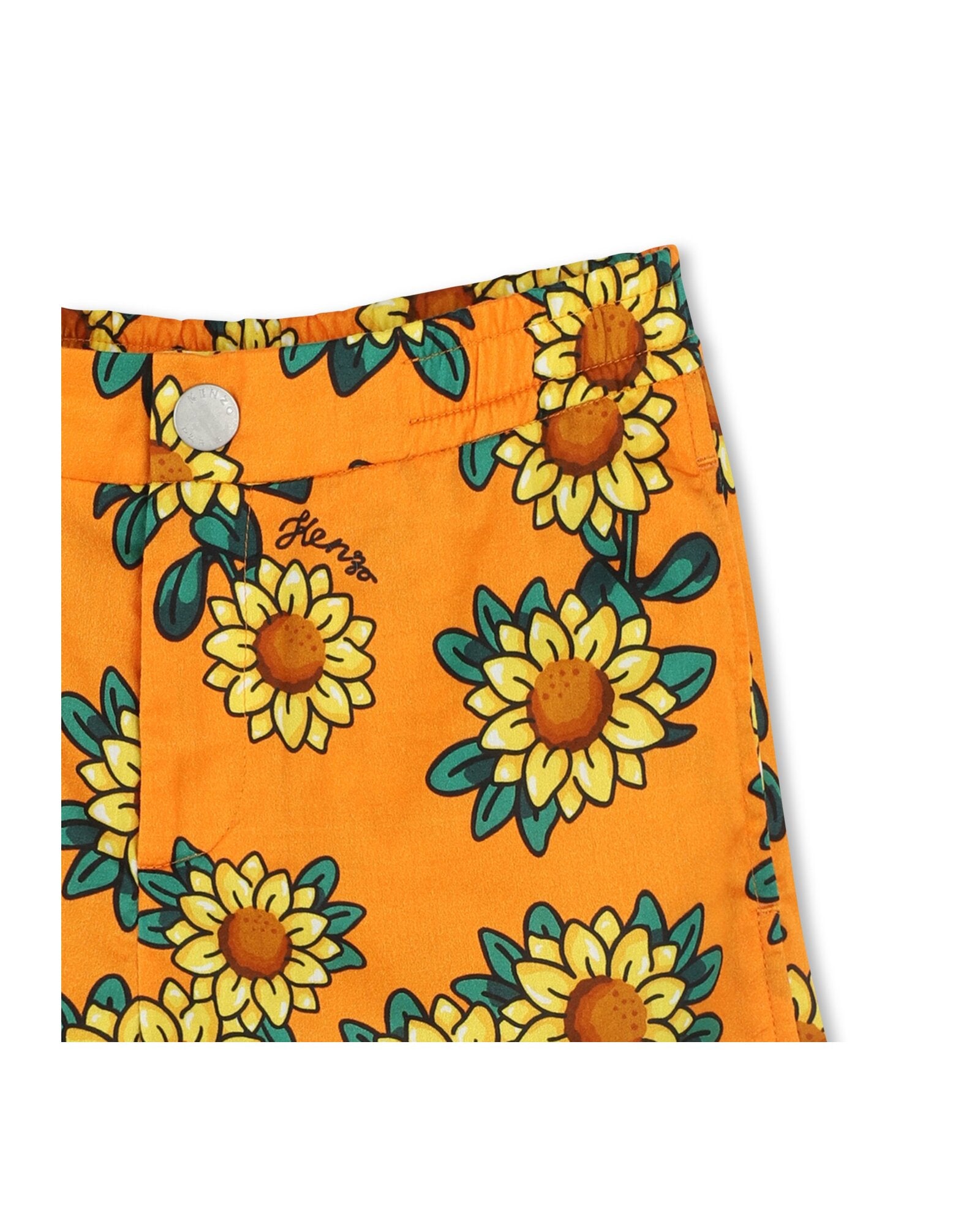 Bermuda à taille élastiquée - Orange