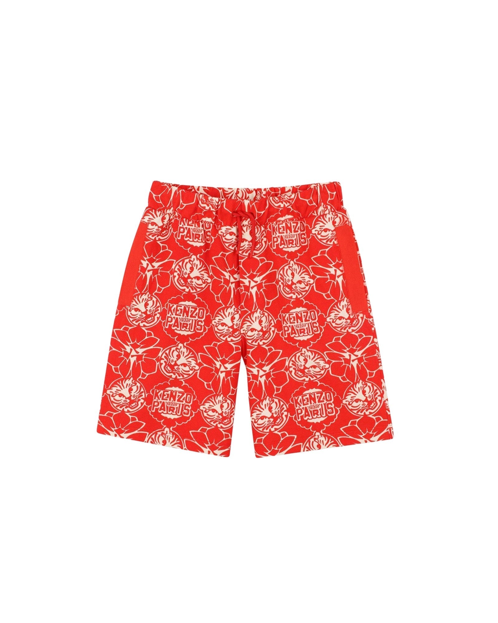 Piqué knit Bermuda shorts - Bright Red