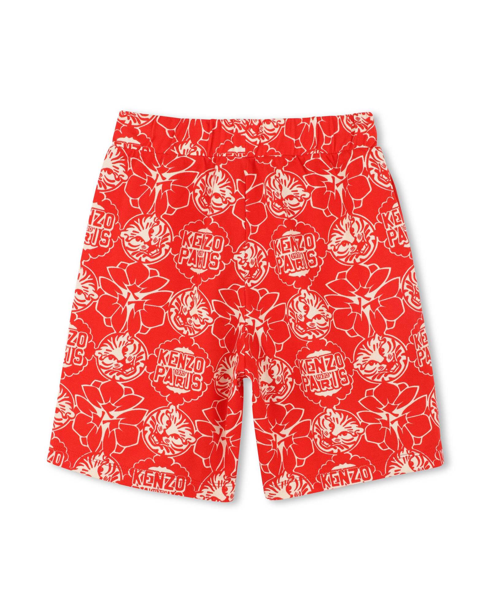 Piqué knit Bermuda shorts - Bright Red