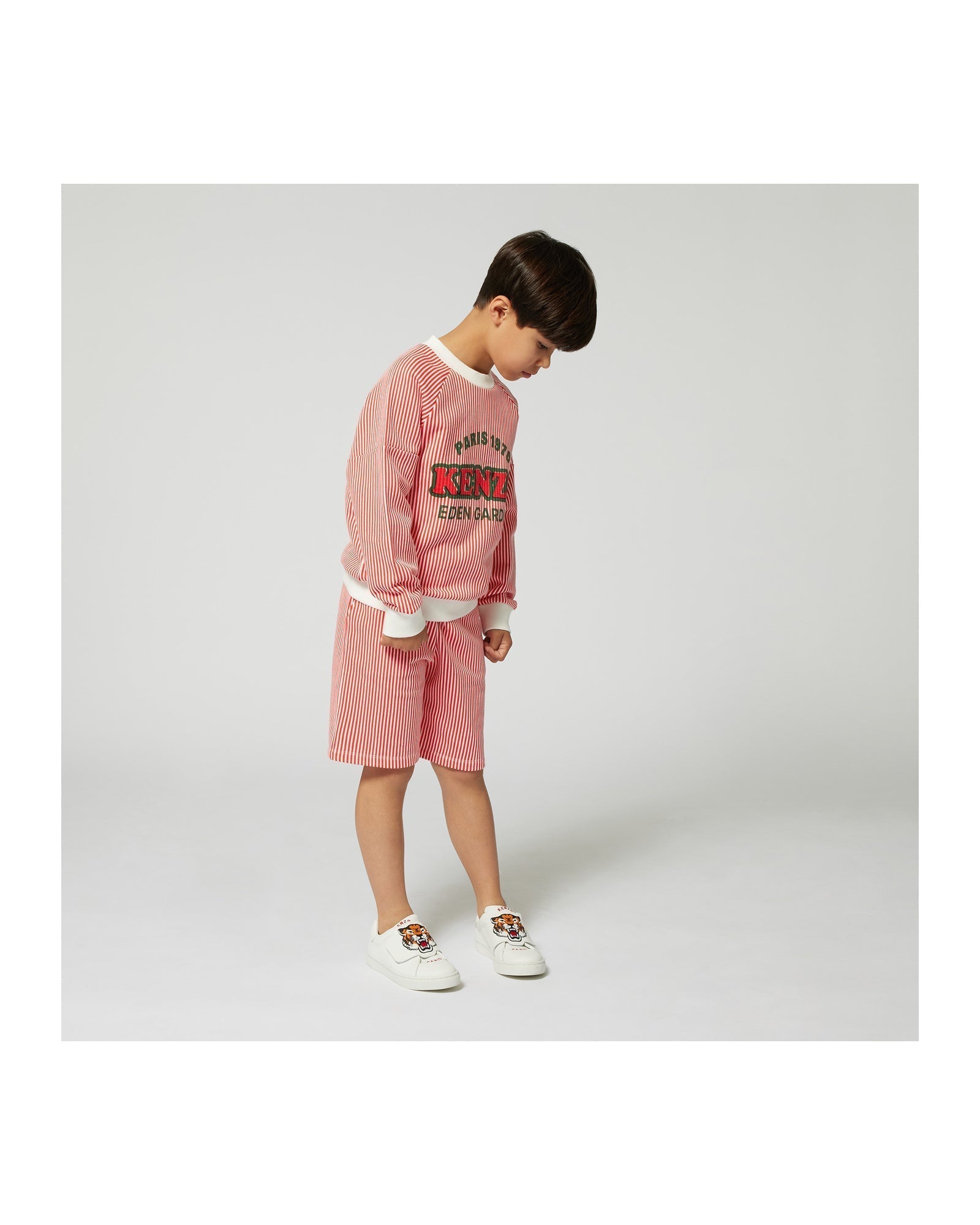 Fleece Bermuda shorts - Bright red