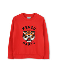 Sweatshirt avec broderie - Rouge Vif