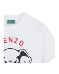 Cotton T-shirt with logo print - White
