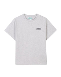 Cotton T-shirt with branded images - Mottled Grey