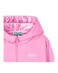 Coupe-vent déperlant à capuche - Rose Friandise