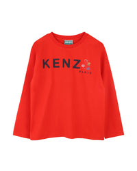 Long-sleeved T-shirt with cotton logo - Piment