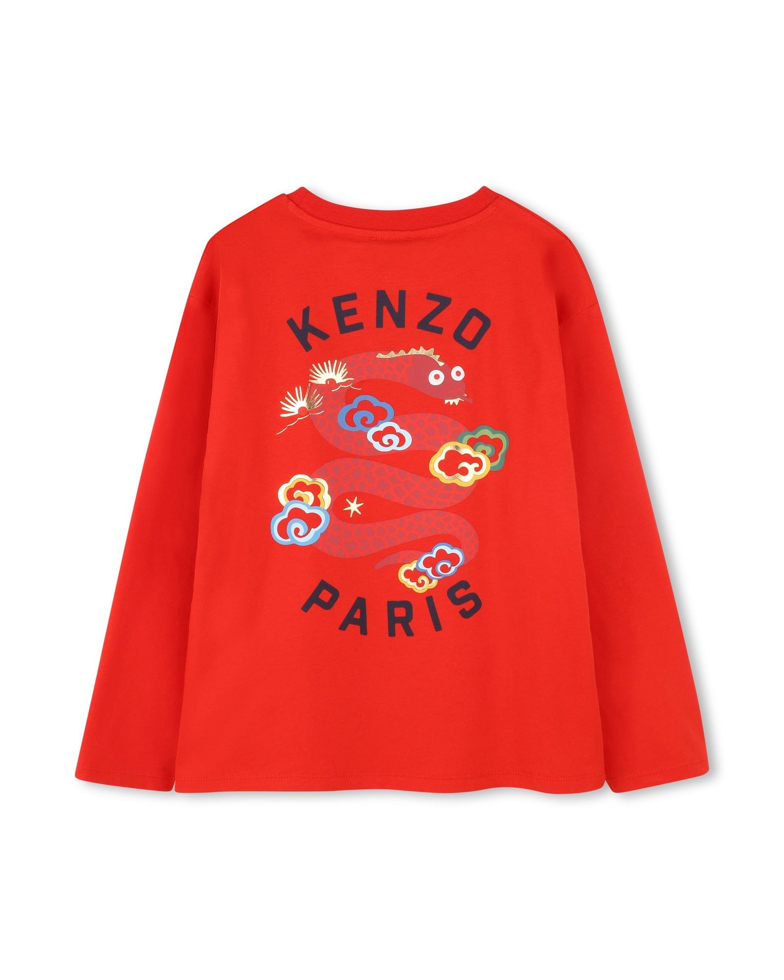 Long-sleeved T-shirt with cotton logo - Piment