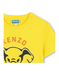 T-shirt à imprimé siglé en coton - Jaune Taxi