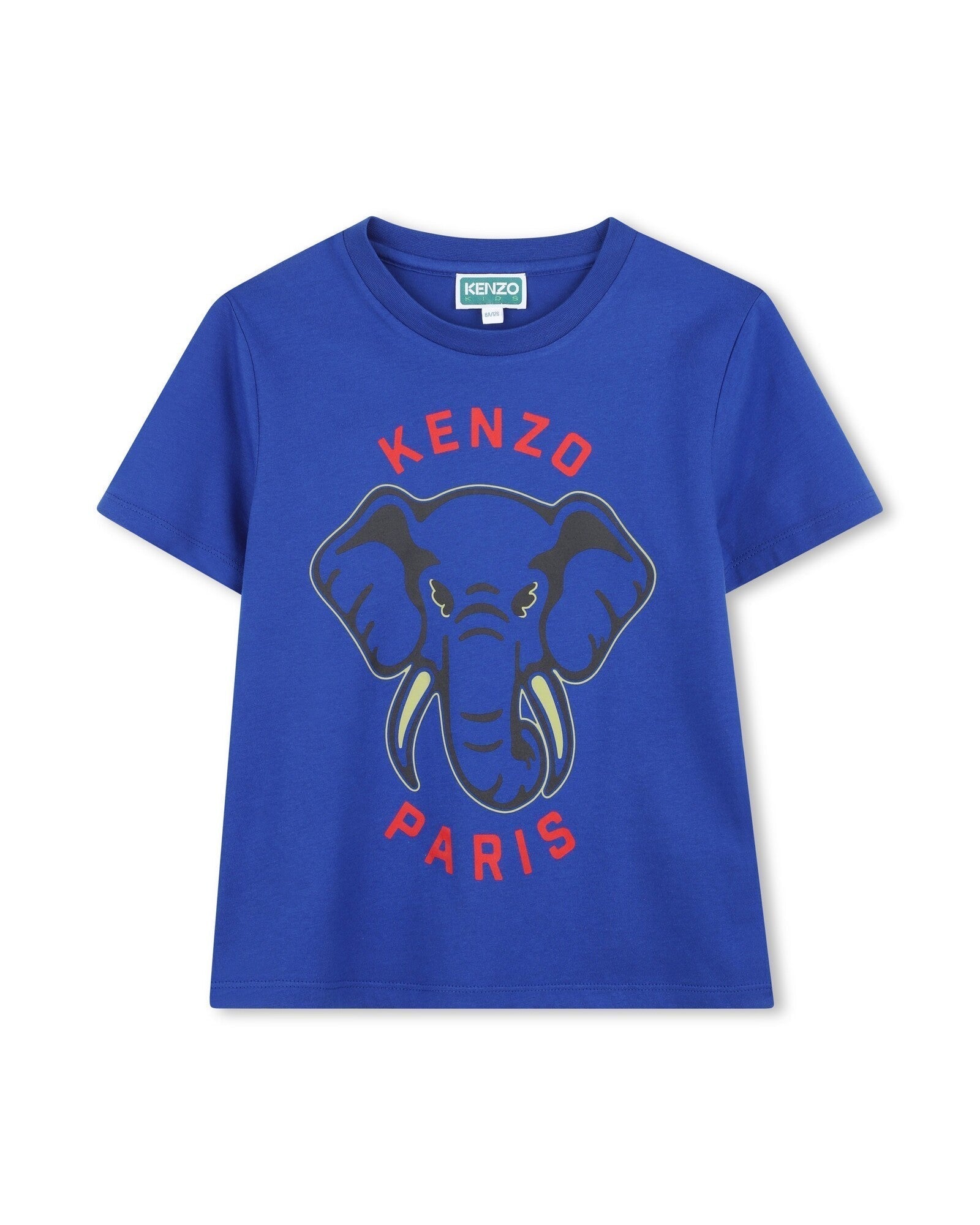 Cotton T-shirt with logo print - Wave Blue
