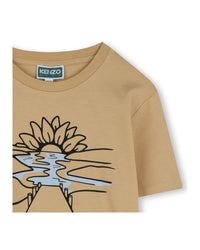 T-shirt à imprimé siglé en coton - Corde