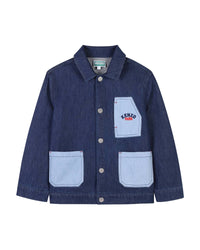 Veste brodée en denim - Stone