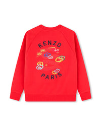 Sweatshirt avec logo en coton - Piment
