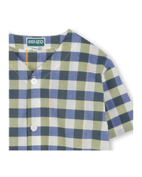 Chemise à carreaux en coton - Wave Blue