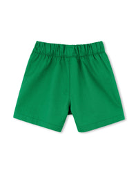Short avec logo en coton - Loden