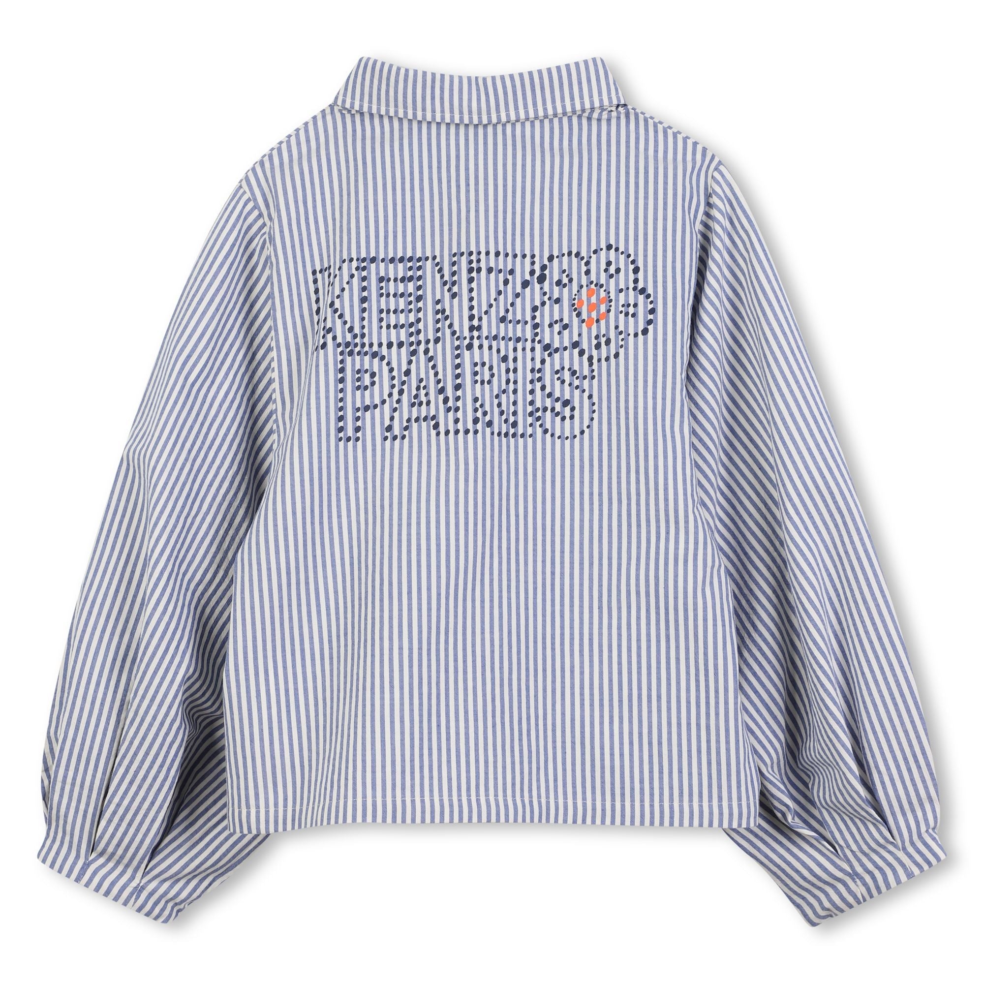 Blouse à rayures en coton - Bleu Air