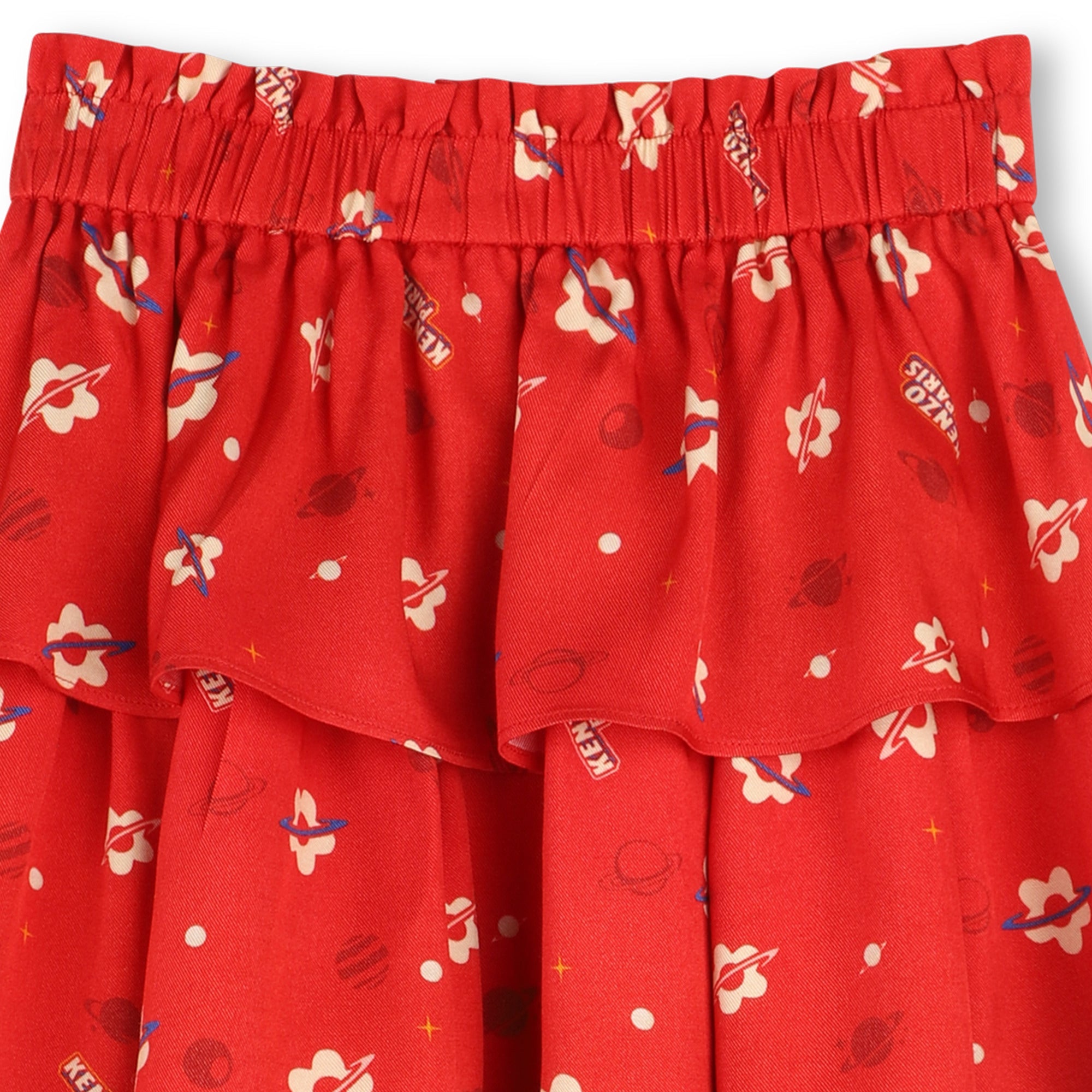 Ruffled skirt - Dark red