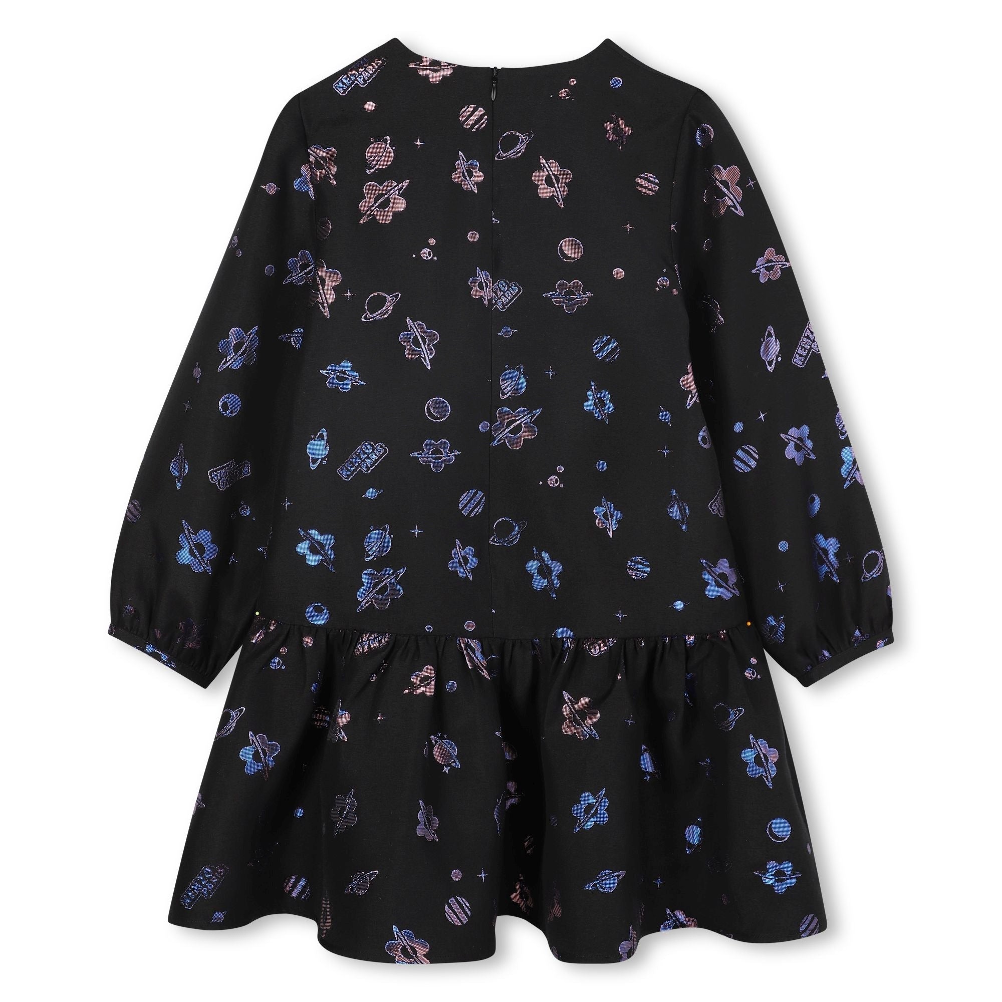 Robe froncée à motif jacquard - Slate