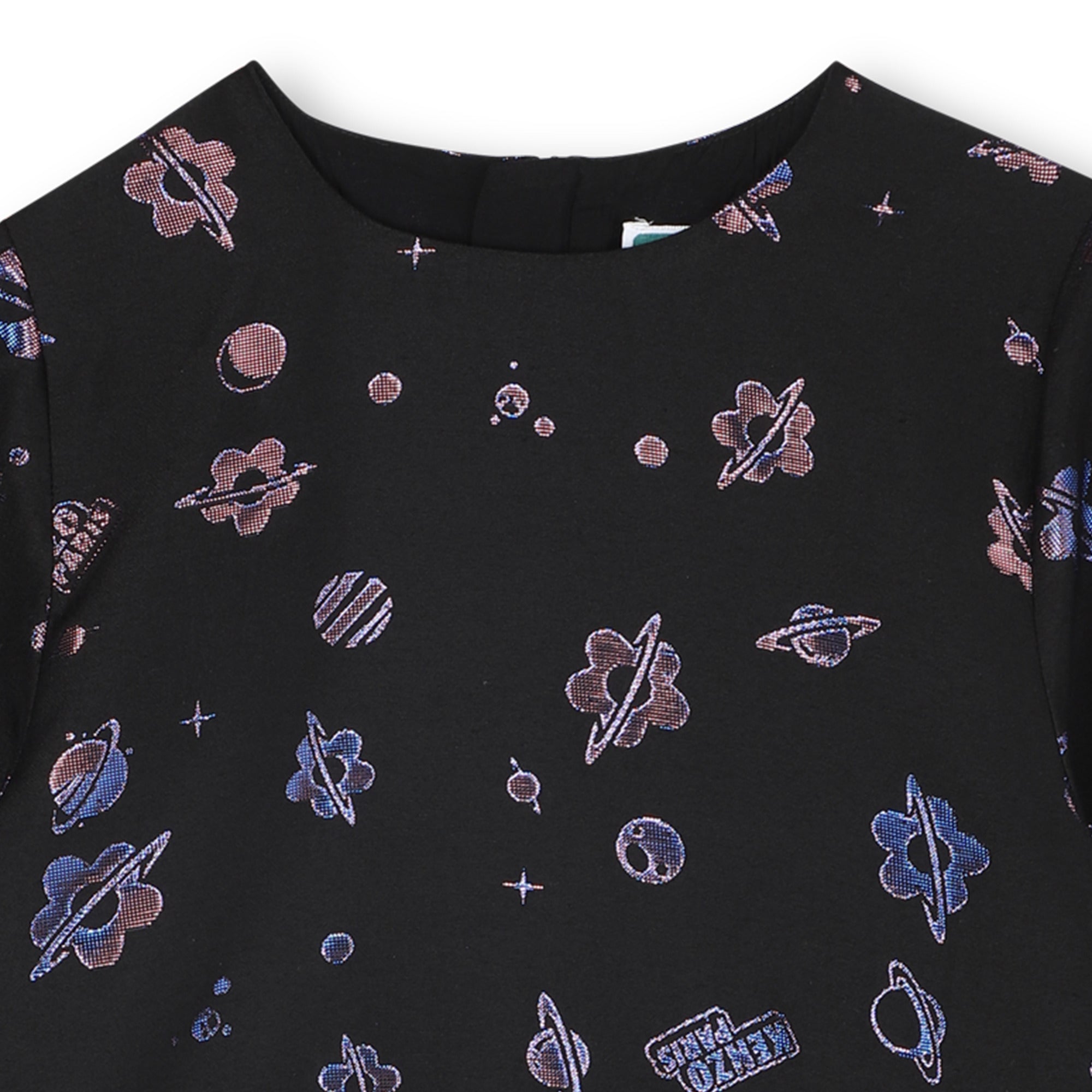 Robe froncée à motif jacquard - Slate