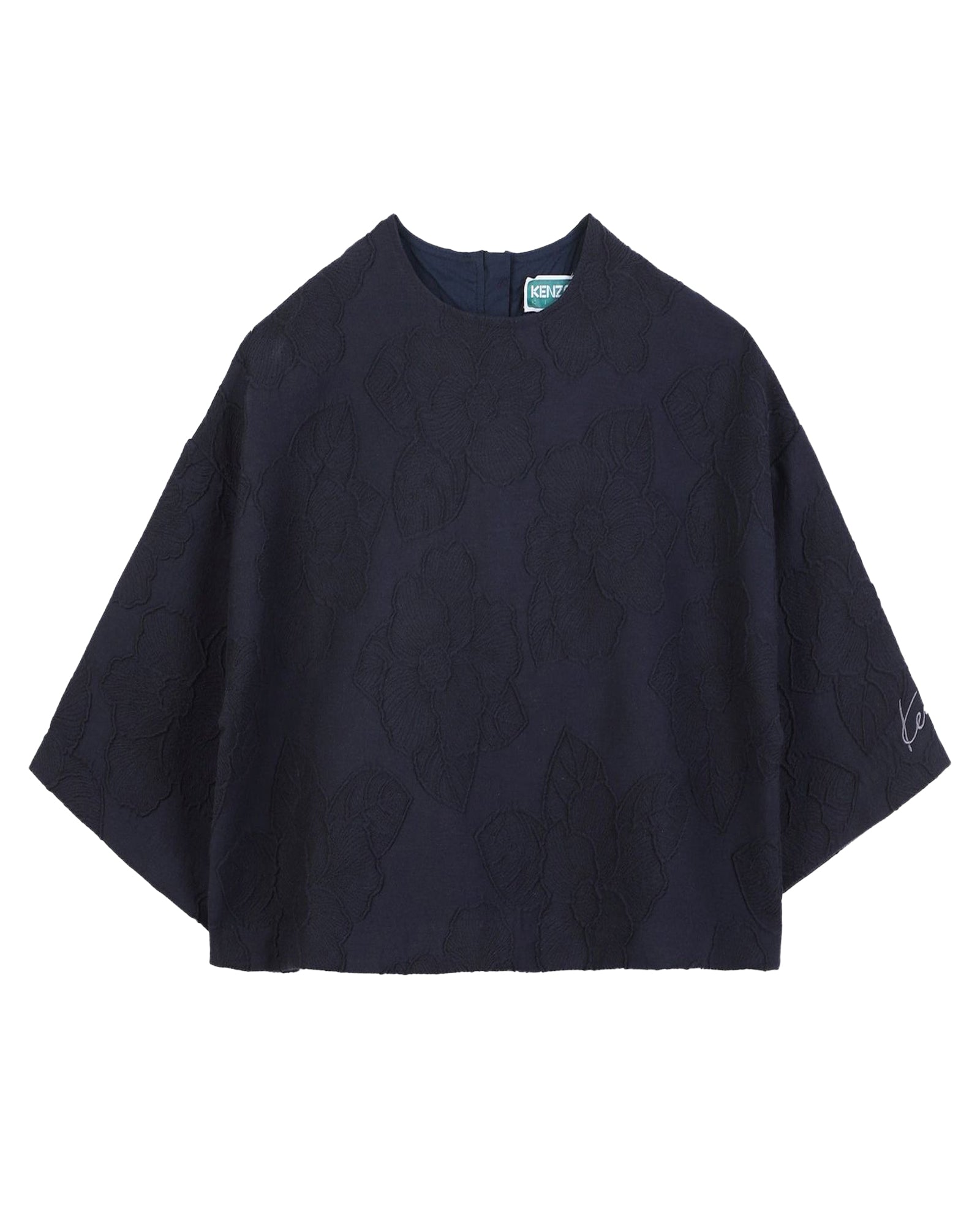 Sweatshirt crop à zip - Bleu Mistral
