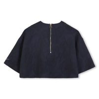 Sweat crop à zip - Navy