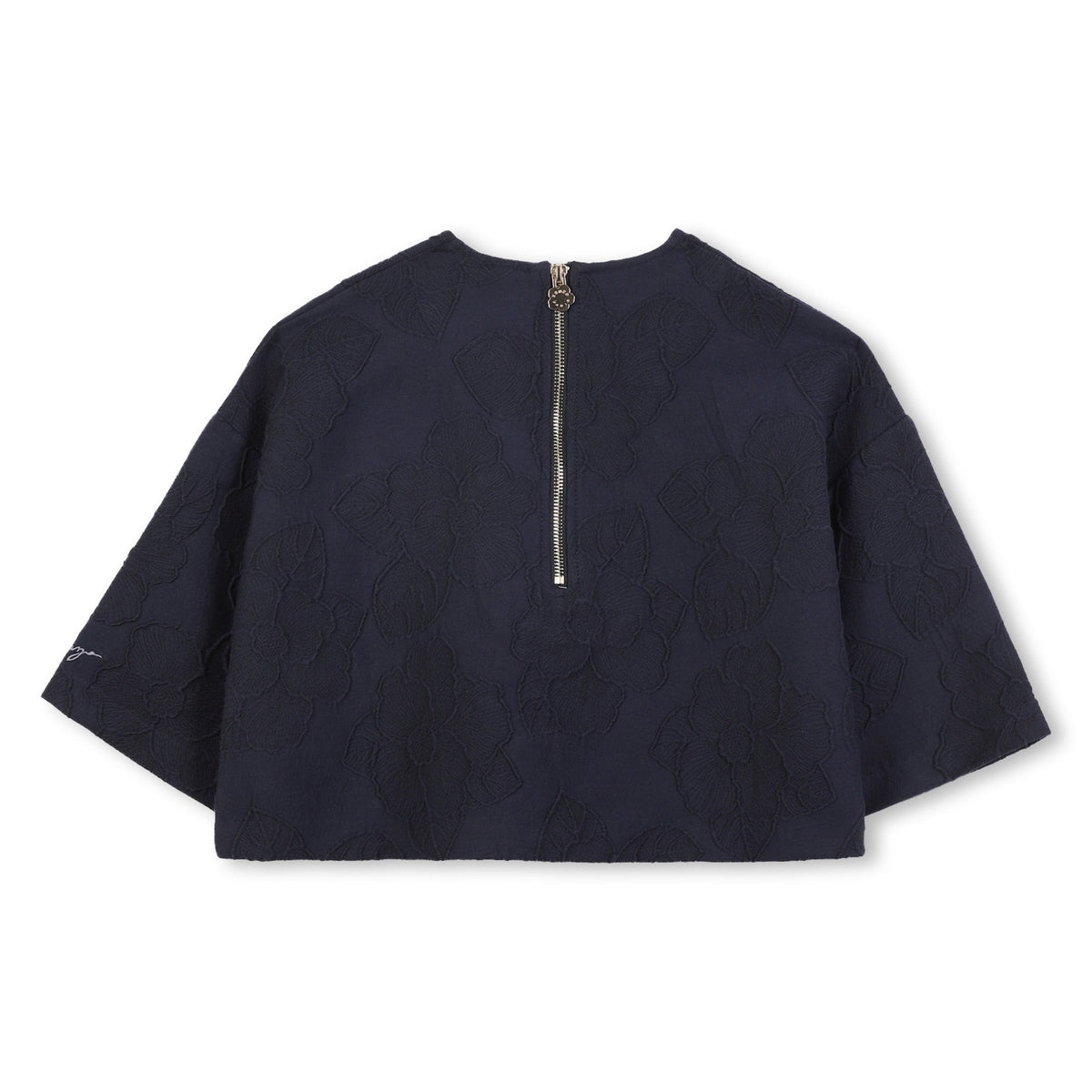 Sweat crop à zip - Navy