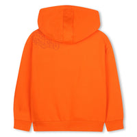 Hoodie with embroidered logo - Dark Orange