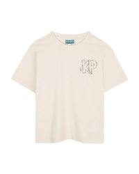 Loose-fitting T-shirt with rhinestone logo - Pale Trench